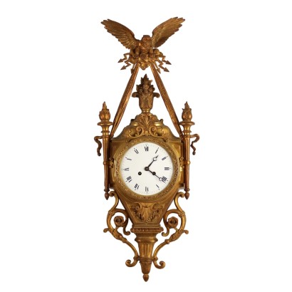 Antique Pendulum Clock Gilded Bronze Napoleon III France '800