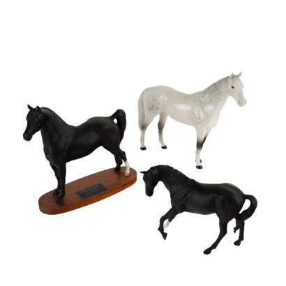 Grupo de caballos en porcelana de Beswick.