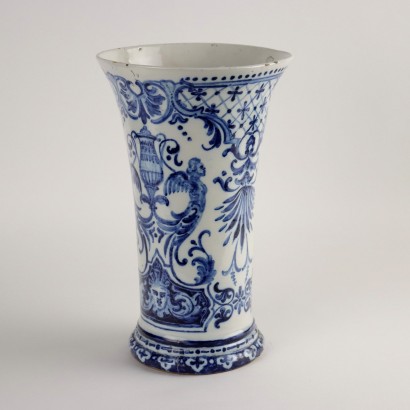 Trumpet Vase in Majolica Manufacture