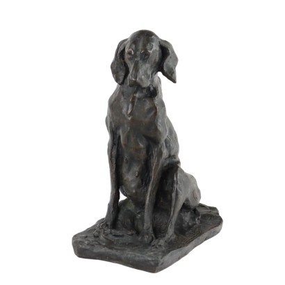 Antike Skulptur Hund aus Bronze P. Troubetzkoy Italien des XX Jhs