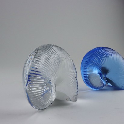 Pair of Nautilus Shells in Crystal