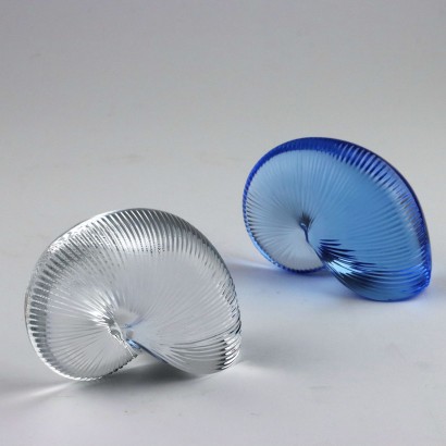 Paire de Coquillages Nautilus en Cristal