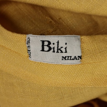 Biki Vintage Yellow Linen Dress