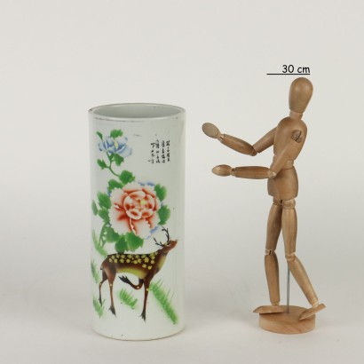 Vase porte-pinceaux en porcelaine