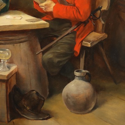 Peinture de Wilhelm Lehmann-Leonhard,Joueurs de cartes dans la taverne,Wilhelm Lehmann-Leonhard,Wilhelm Lehmann-Leonhard,Wilhelm Lehmann-Leonhard,Wilhelm Lehmann-Leonhard