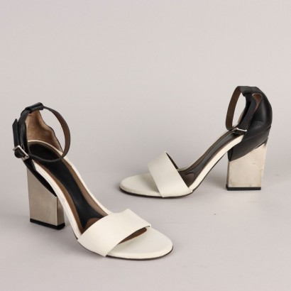 Marni Sandales Black and White en Cuir Second Hand N. 39