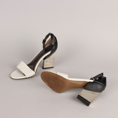 Marni sandalias en blanco y negro