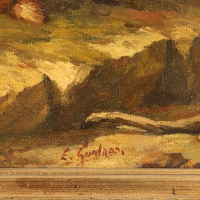 Tableau Berger avec troupeaux