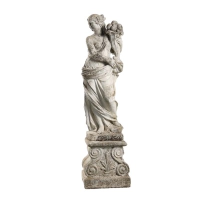 Antique Garden Sculpture Allegory of Autumn Italy XX Century