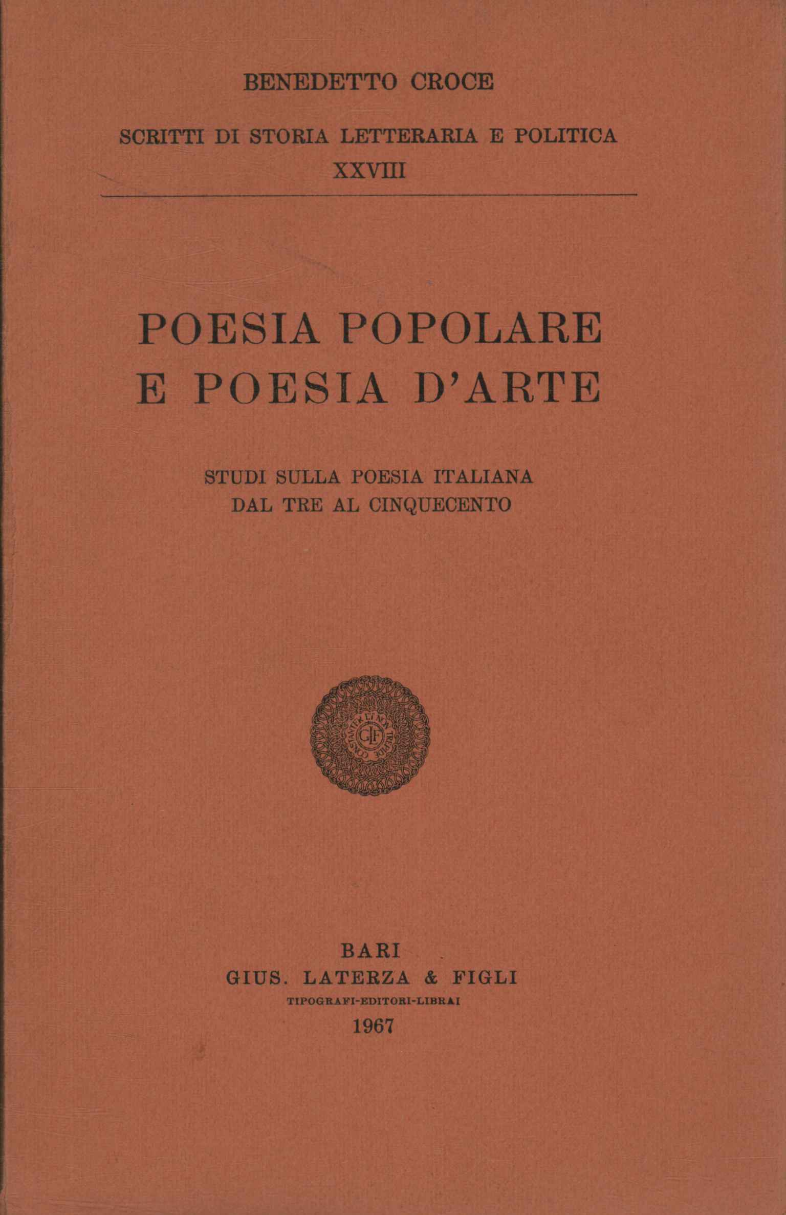 Poesía popular y poesía artística.