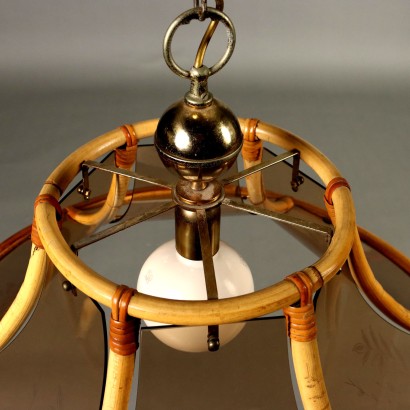 Lustre, Lampe en Bambou des années 80