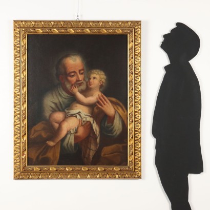 Painting Saint Joseph with Baby Jesus,Saint Joseph with Baby Jesus