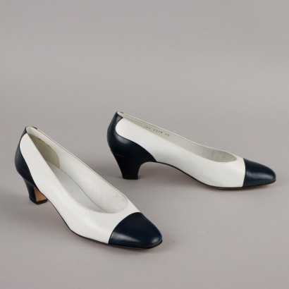 Gucci Vintage chaussures blanches et bleues