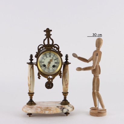 Marble and Bronze Table Clock