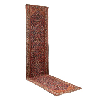 Tapis Ancien Asiatique Coton Laine Noeud Fin 403 x 96 cm