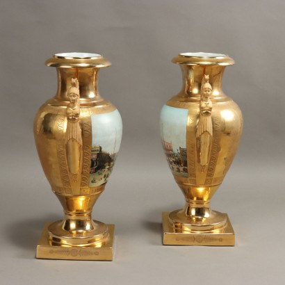 Paire de Grands Vases de Style Empire