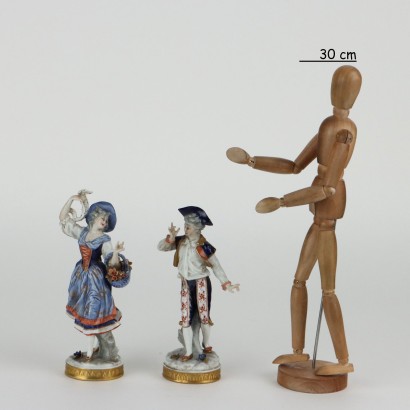 Pair of Capodim Porcelain Figurines