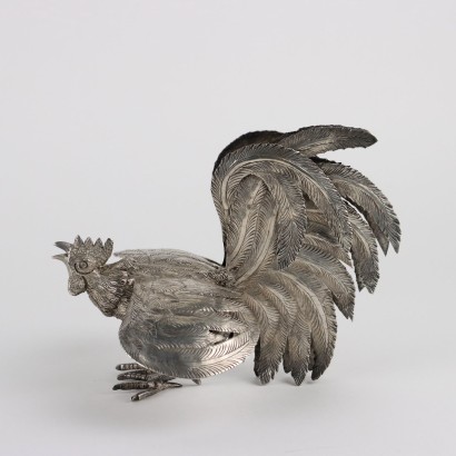 Pair of Roosters in 925 Silver