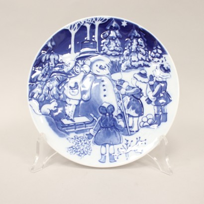 Royal Copenhagen Christmas Plate Child, Snowman, Ingrid Jensen, Ingrid Jensen, Ingrid Jensen, Ingrid Jensen, Ingrid Jensen