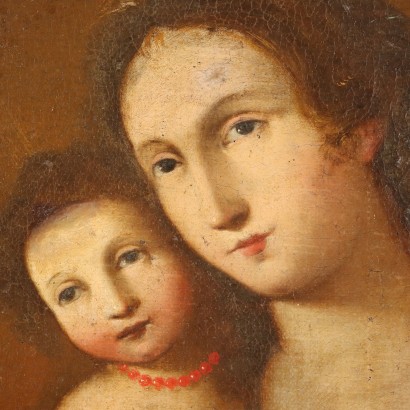 Tableau Madone à l'Enfant et aux Anges