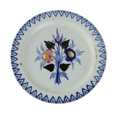 Assiette Ancienne Céramique de Mondovì du XIXe Siècle