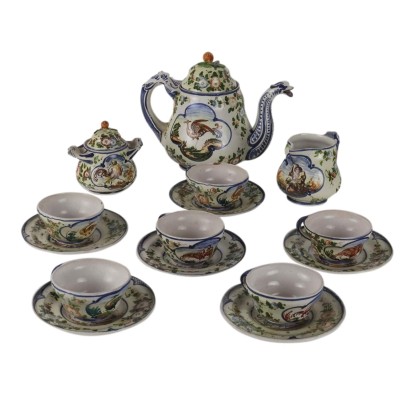 Antique Tea Set Majolica of Albisola Italy 1930s