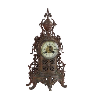 Antique Mantel Clock Eclectic Style Bronze France '800-'900