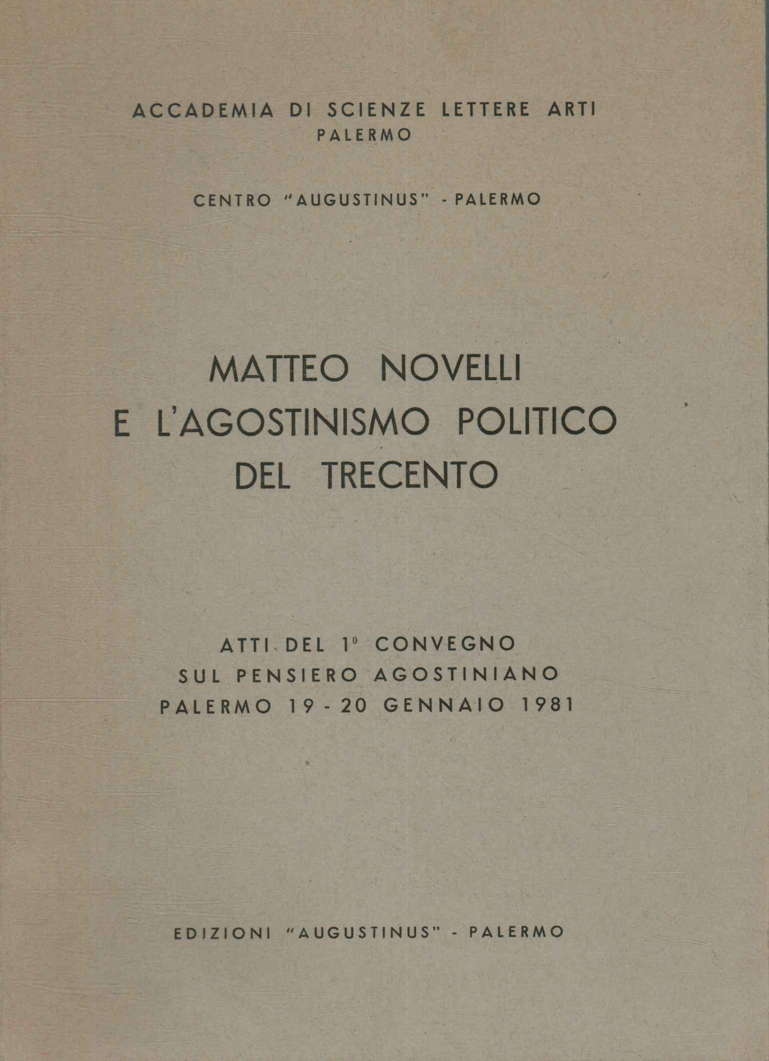 Matteo Novelli e l'agostinismo