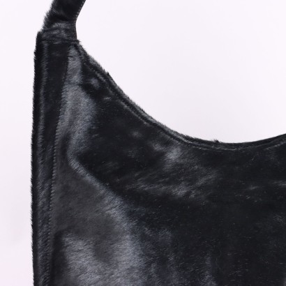 Schwarze Ponyfelltasche