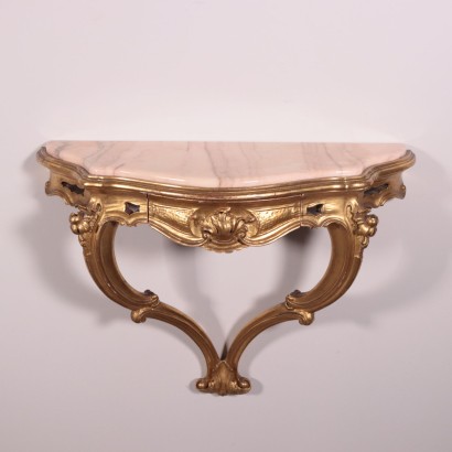 Console et miroir de style baroque