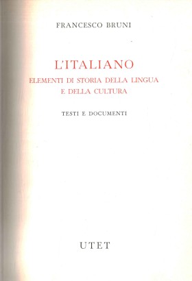 Los elementos italianos de la historia de, El italiano. Elementos de la historia