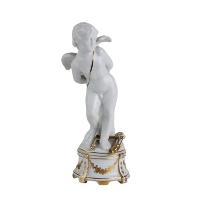 Angelot Ancien Porcelaine Man. Ginori Italie XXe Siècle