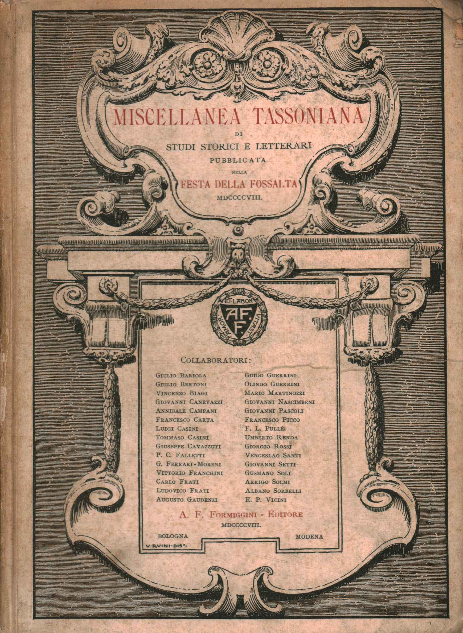 Miscelánea taxoniana de estudios históricos.