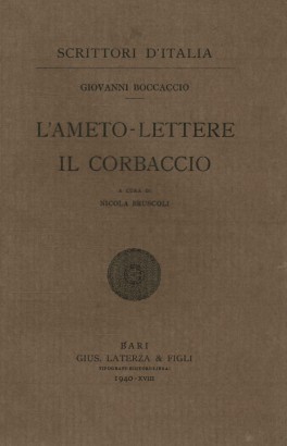 L'ameto. Lettere. Il corbaccio