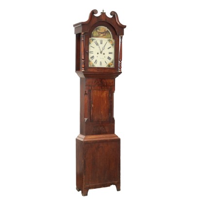 Antique Pendulum Clock Mahogany Decorations England XIX Century