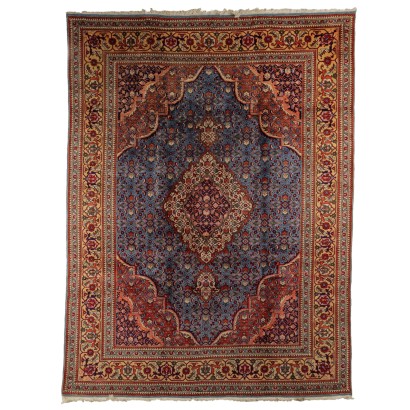 Tapis Ancien Asiatique Coton Laine Noeud Gros 327 x 244 cm