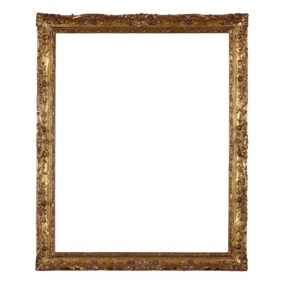 Antique Frame Rococo Style Gilded Wood Italy XX Century