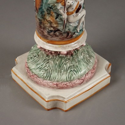 Column with Cache Pot in Capo Ceramic