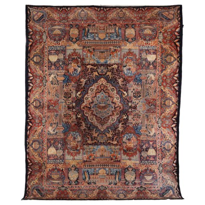 Tapis Kashmar Ancien Coton Laine Noeud Gros Iran 386 x 300 cm