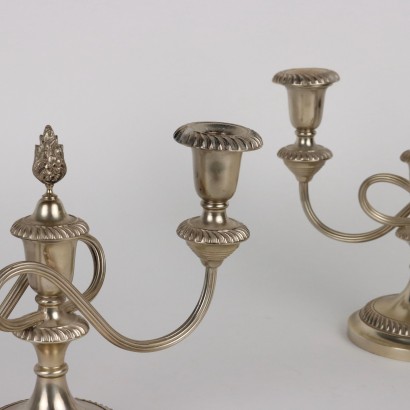 Coppia di Candelabri in Argento Pampalon