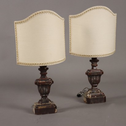 Pair of Table Lamps, Pair of Bas-relief Vases L-shaped