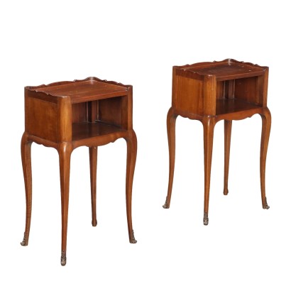 Set of 2 Bedside Tables, Pair of French Bedside Tables Mid XX