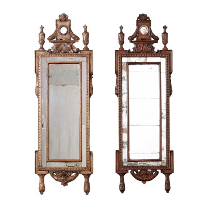 Antique Neoclassical Mirrors Walnut Italy XVIII Century