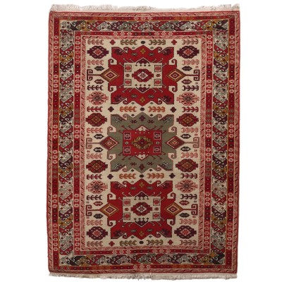 Antique Shirwan Carpet Wool Thin Knot Russia 71 x 52 In