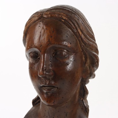 Buste de Femme Sculpture en Bois