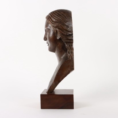 Buste de Femme Sculpture en Bois