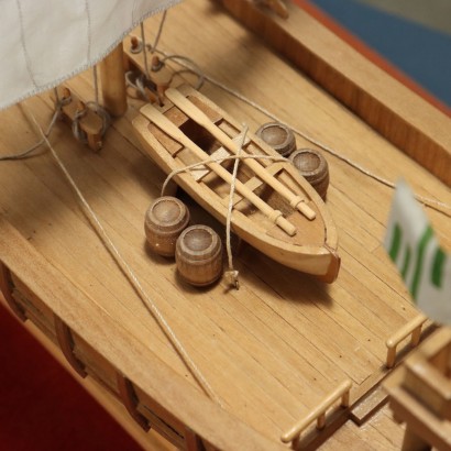 Norman Ship Model in Display Case