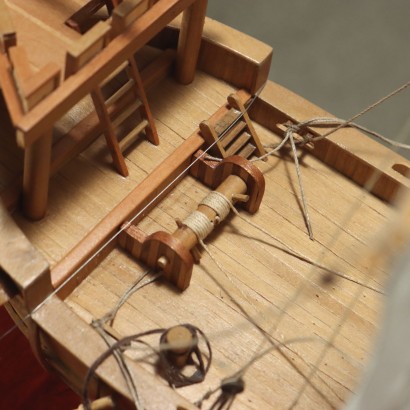 Norman Ship Model in Display Case