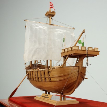 Norman Ship Model in Display Case