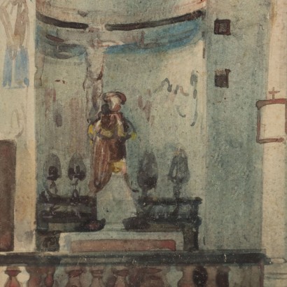 Gemälde von Luigi Bisi,Das alte Baptisterium von Gravedona,Luigi Bisi,Luigi Bisi,Luigi Bisi,Luigi Bisi,Luigi Bisi